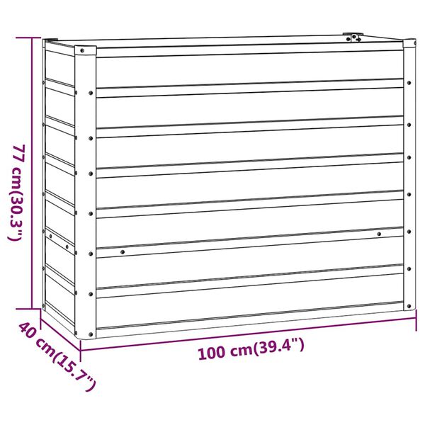 vidaXL Ζαρντινιέρα Σκουριασμένο 100x40x77 εκ. Ατσάλι Σκληρυθέν Αέρα
