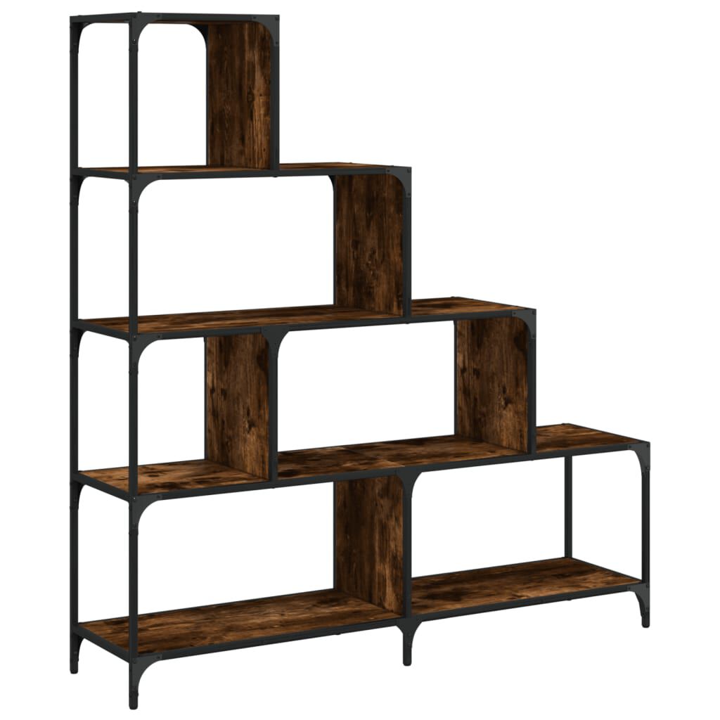 vidaXL Βιβλιοθήκη Σκάλα 4 Ράφια Καπν. Δρυς 139x33,5x149 εκ. Επεξ. Ξύλο