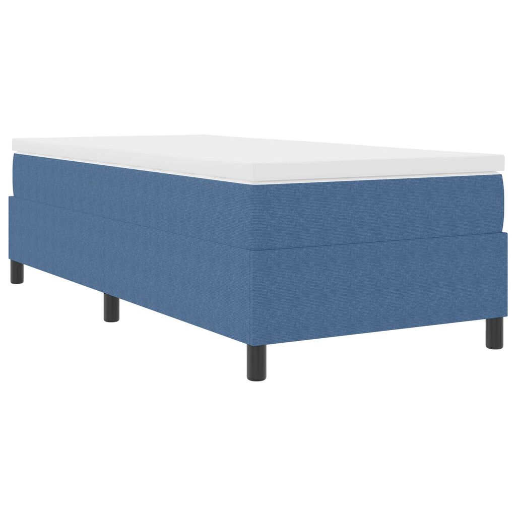 vidaXL Κρεβάτι με Στρώμα Μπλε 80x200 cm Καπιτονέ Ύφασμα