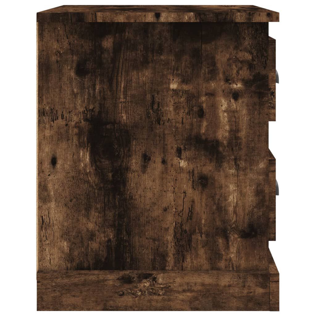 vidaXL Κομοδίνο Καπνιστή δρυς 39x39x47,5 εκ. από Επεξεργασμένο Ξύλο