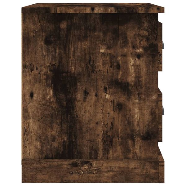 vidaXL Κομοδίνο Καπνιστή δρυς 39x39x47,5 εκ. από Επεξεργασμένο Ξύλο
