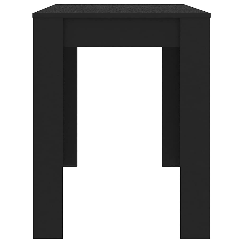 vidaXL Τραπεζαρία Μαύρη 120 x 60 x 76 εκ. από Επεξ. Ξύλο