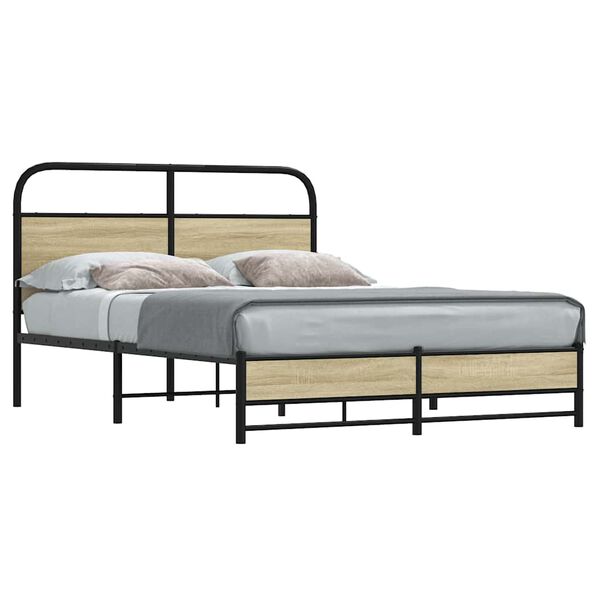 vidaXL Πλαίσιο Κρεβατιού Χωρ. Στρώμα Sonoma Δρυς 120x200εκ. Επ. Ξύλο