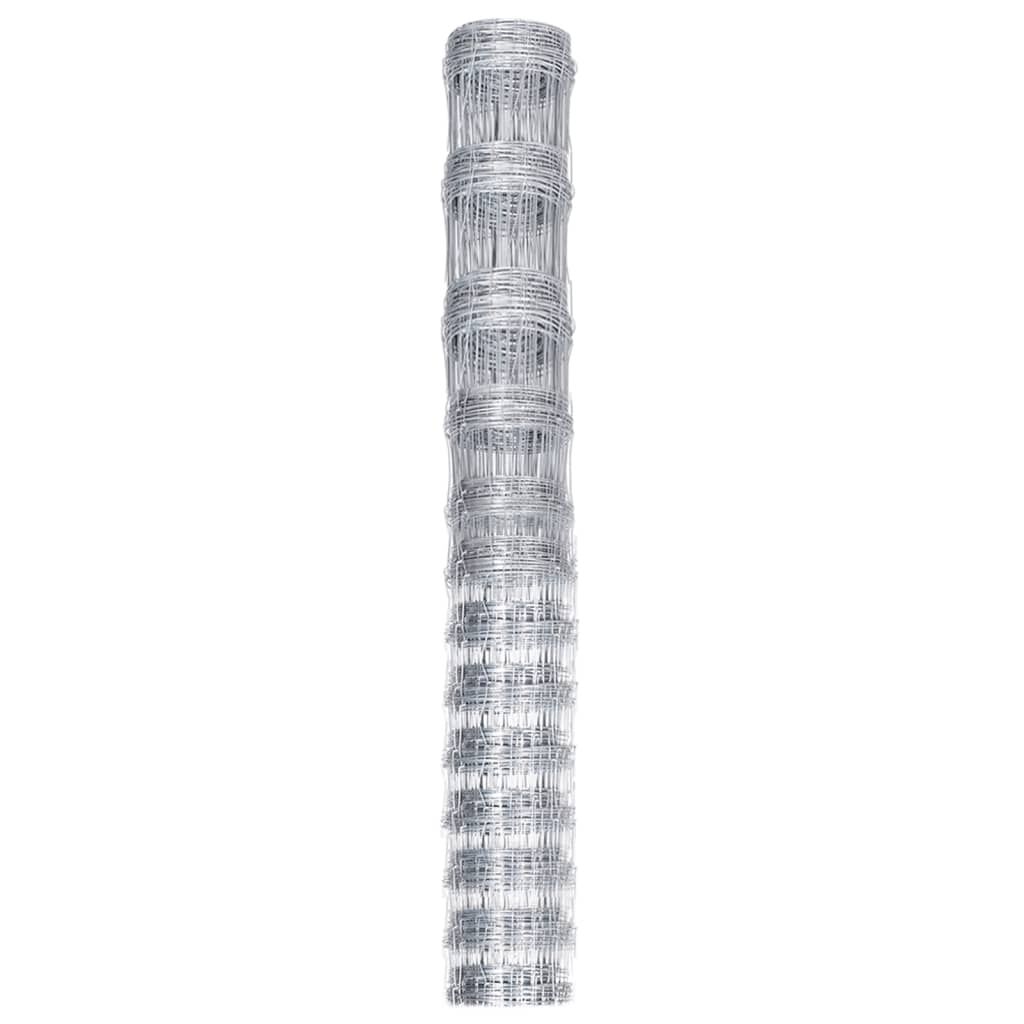 vidaXL Συρματόπλεγμα Περίφραξης Ασημί 50 x 1,5 μ. Γαλβανισμένο Ατσάλι