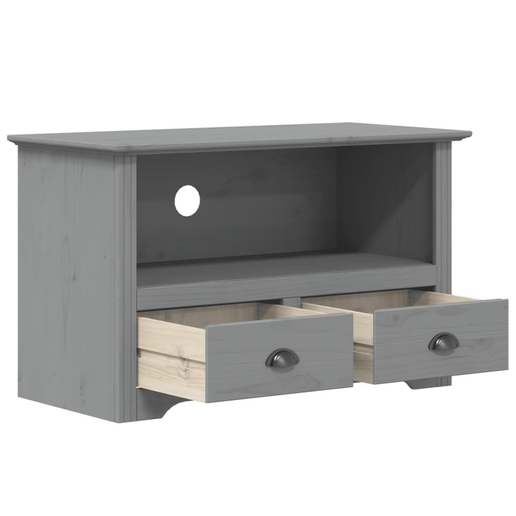 vidaXL Έπιπλο Τηλεόρασης BODO 2 Συρτάρια Γκρι 91,5x44,5x56 εκ. Πεύκο
