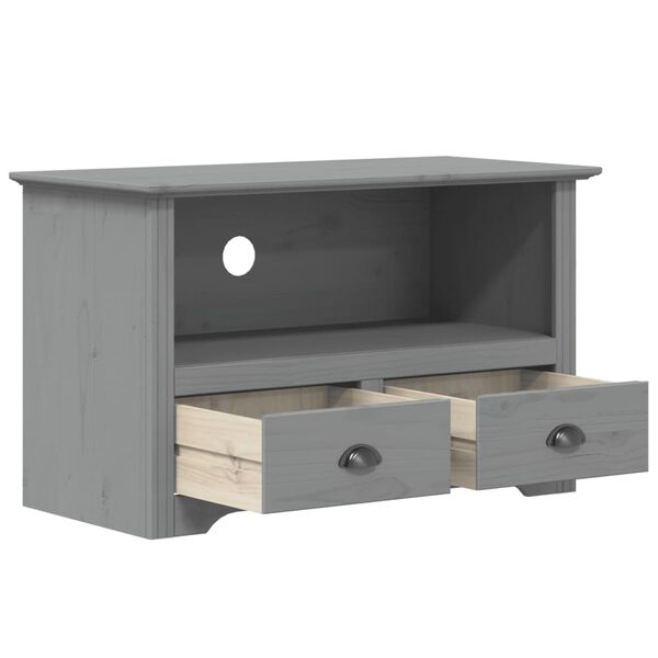 vidaXL Έπιπλο Τηλεόρασης BODO 2 Συρτάρια Γκρι 91,5x44,5x56 εκ. Πεύκο