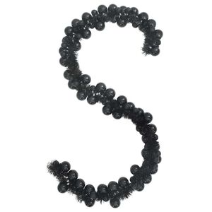 vidaXL Γιρλάντα με Χριστουγεννιάτικα Μπαλάκια Μαύρο 186 εκ