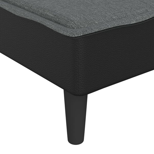 vidaXL Καναπές Κρεβάτι Γωνιακός Σκούρο Γκρι 255x140x70 εκ. Υφασμάτινος