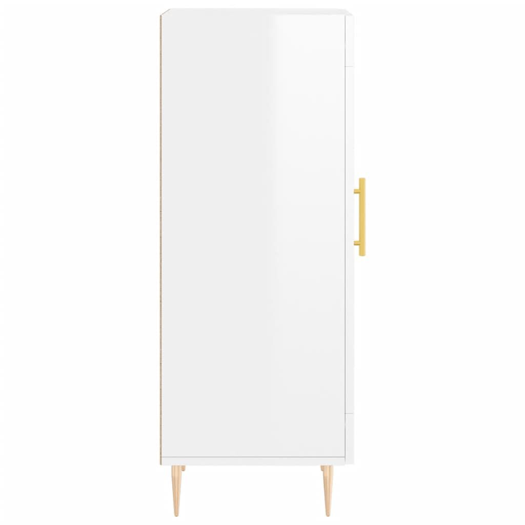 vidaXL Ντουλάπι Γυαλιστερό Λευκό 34,5x34x90 εκ. Επεξεργασμένο Ξύλο