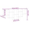 vidaXL Ραφιέρα Τοίχου Γκρι Sonoma 159x18x66 εκ. Επεξεργασμένο Ξύλο