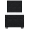 vidaXL Κρεβάτι Boxspring με Στρώμα Μαύρο 90x190 εκ. Βελούδινο