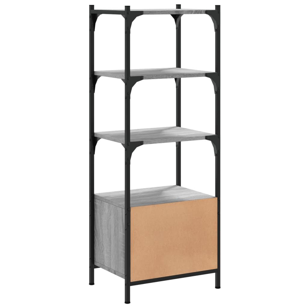 vidaXL Βιβλιοθήκη 3 Επιπέδων Γκρι Sonoma 41x30x109,5 εκ. Επεξεργ. Ξύλο