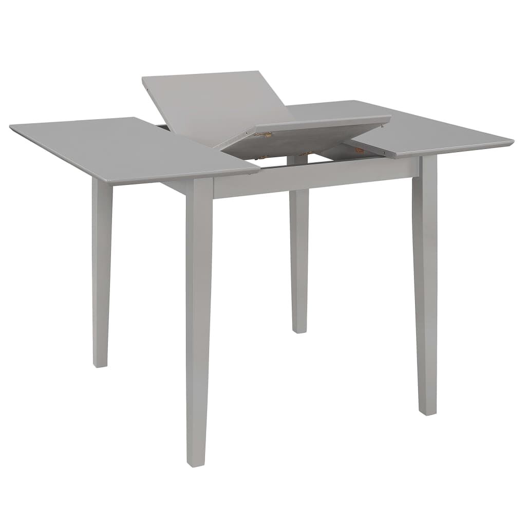 vidaXL Τραπεζαρία Επεκτεινόμενη Γκρι (80-120) x 80 x 74 εκ. από MDF