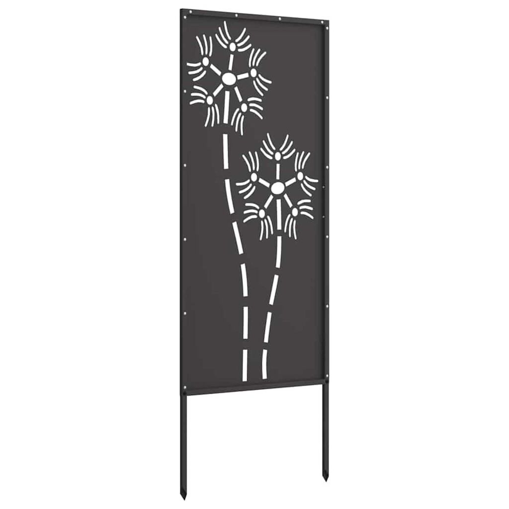 vidaXL Διακοσμητική Πλάκα Κήπου Άλλο Μαύρο 50 x 140 cm
