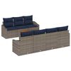 vidaXL &Sigma;&epsilon;&tau; &Kappa;&alpha;&nu;&alpha;&pi;έ &Kappa;ή&pi;&omicron;&upsilon; 8 pcs &Gamma;&kappa;&rho;&iota; &kappa;&alpha;&iota; Navy Blue &sigma;&upsilon;&nu;&theta;&epsilon;&tau;&iota;&kappa;ό &rho;&alpha;&tau;ά&nu;