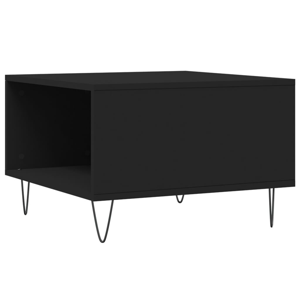 vidaXL Τραπεζάκι Σαλονιού Μαύρο 55x55x36,5 εκ. από Επεξεργασμένο Ξύλο