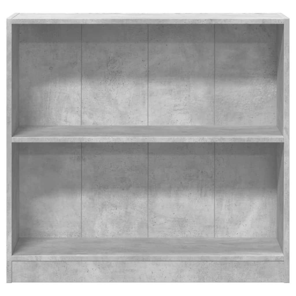 vidaXL Βιβλιοθήκη Γκρι του Σκυροδέματος 80 x 24 x 75 εκ. Μοριοσανίδα
