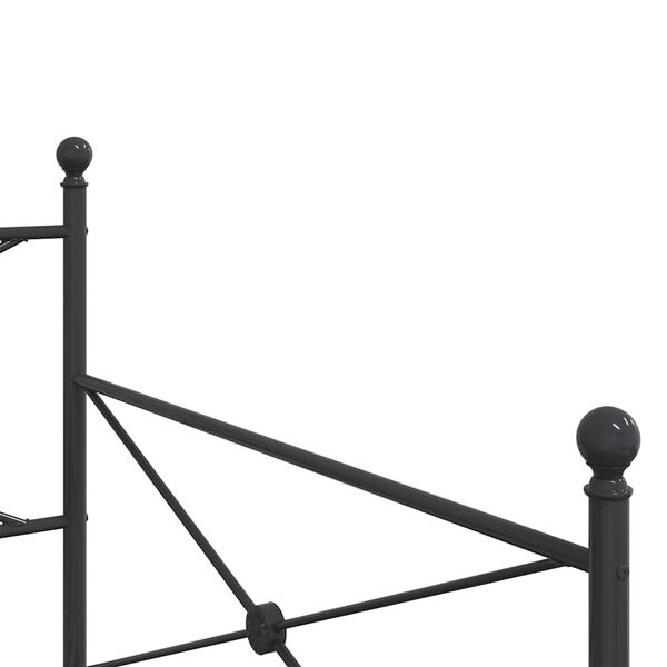 vidaXL Κρεβάτι ημέρας χωρίς στρώμα Μαύρο 100x200 cm Ατσάλι