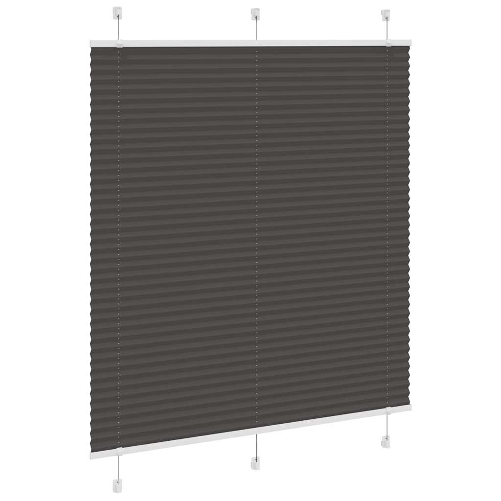 vidaXL Πλισέ περσίδα Μαύρο 120x150 cm Πλάτος υφάσματος 119,4 cm