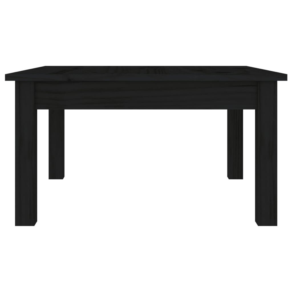vidaXL Τραπεζάκι Σαλονιού Μαύρο 55 x 55 x 30 εκ. από Μασίφ Ξύλο Πεύκου
