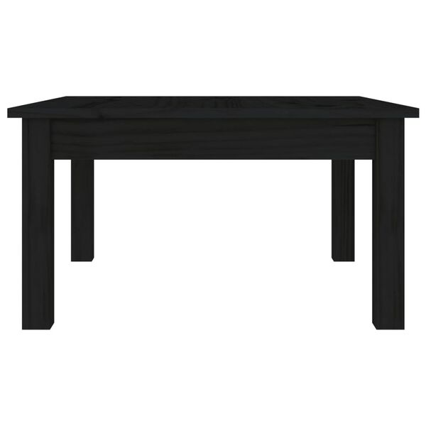 vidaXL Τραπεζάκι Σαλονιού Μαύρο 55 x 55 x 30 εκ. από Μασίφ Ξύλο Πεύκου