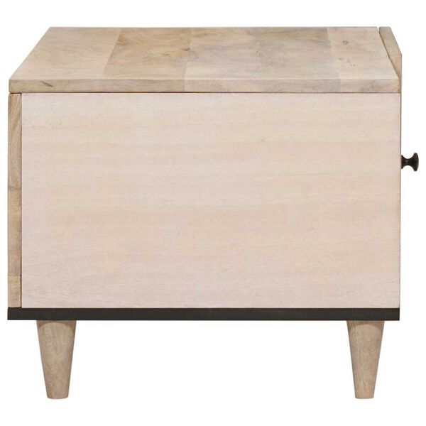 vidaXL Τραπεζάκι σαλονιού Μπεζ 80 x 50 x 40 cm Μασίφ ξύλο μάνγκο