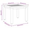 vidaXL Υπαίθρια Τραπέζια Φυσικό και μαύρο 45 x 45 x 38 εκ.