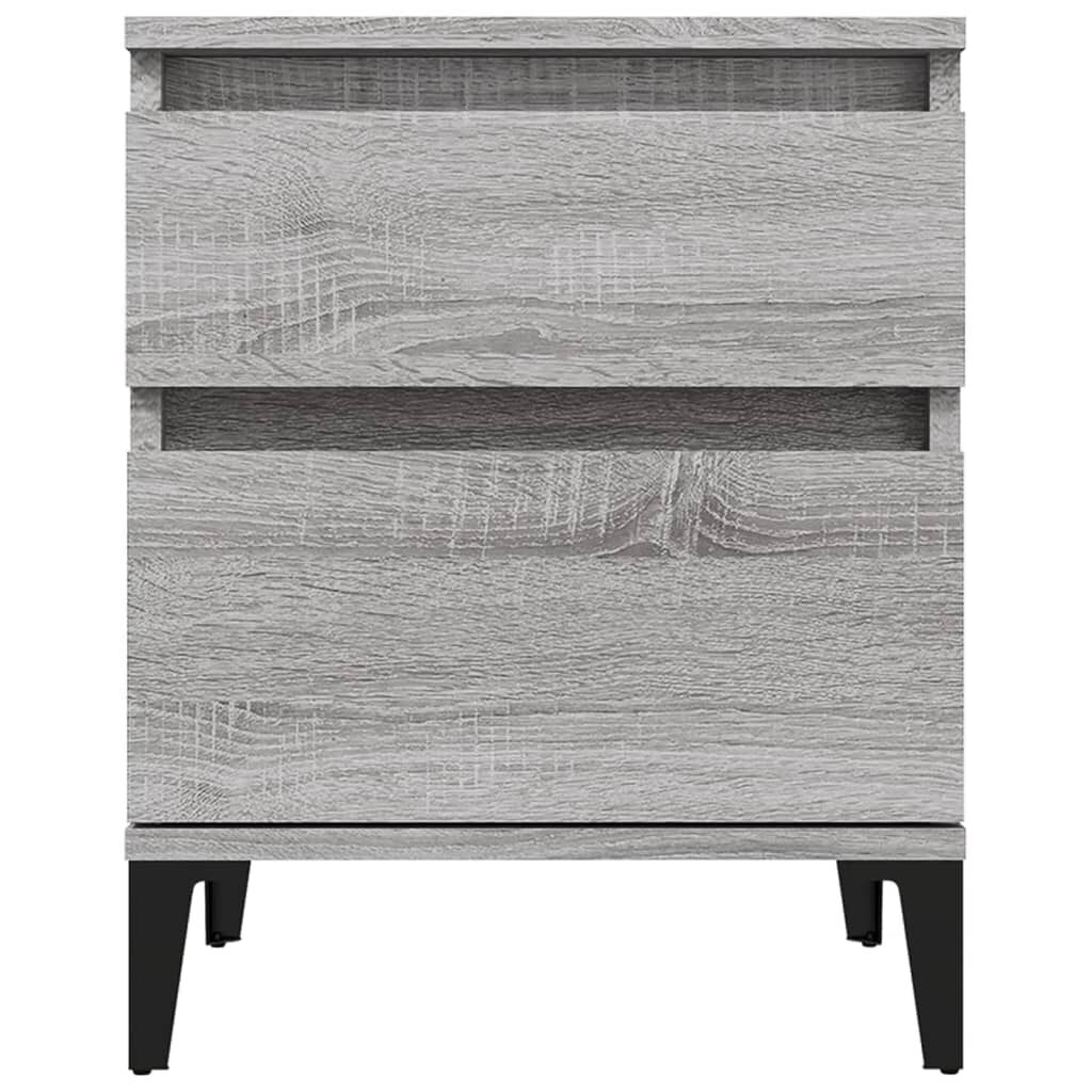 vidaXL Κομοδίνα 2 Τεμ. Γκρι Sonoma 40x35x50 εκ.