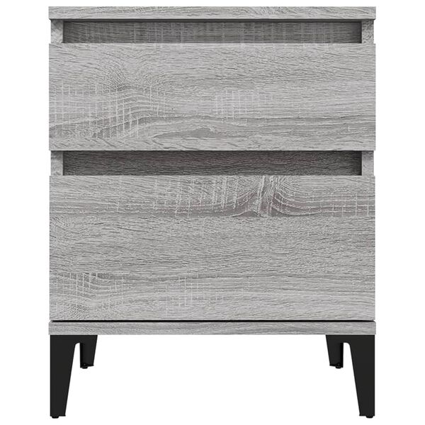 vidaXL Κομοδίνα 2 Τεμ. Γκρι Sonoma 40x35x50 εκ.