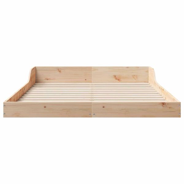 vidaXL Σκελετός Κρεβατιού Καφέ 120 x 190 cm Μασίφ ξύλο πεύκου