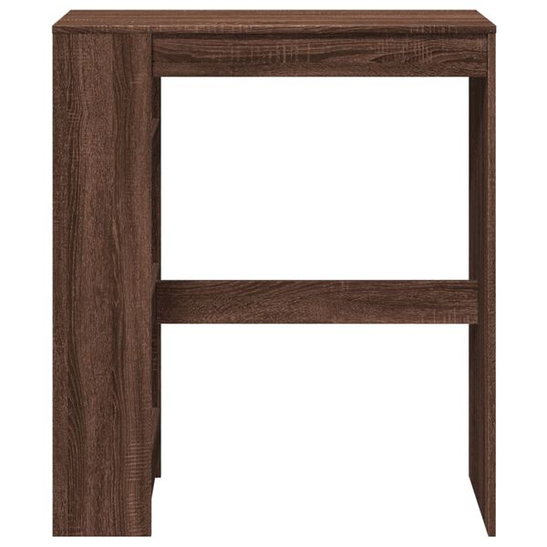 vidaXL Τραπέζι Μπαρ με Ράγες Καφέ Δρυς 90x40x103,5 εκ. Επεξεργ. Ξύλο