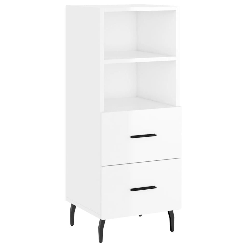 vidaXL Ντουλάπι Γυαλιστερό Λευκό 34,5x34x90 εκ. Επεξεργασμένο Ξύλο