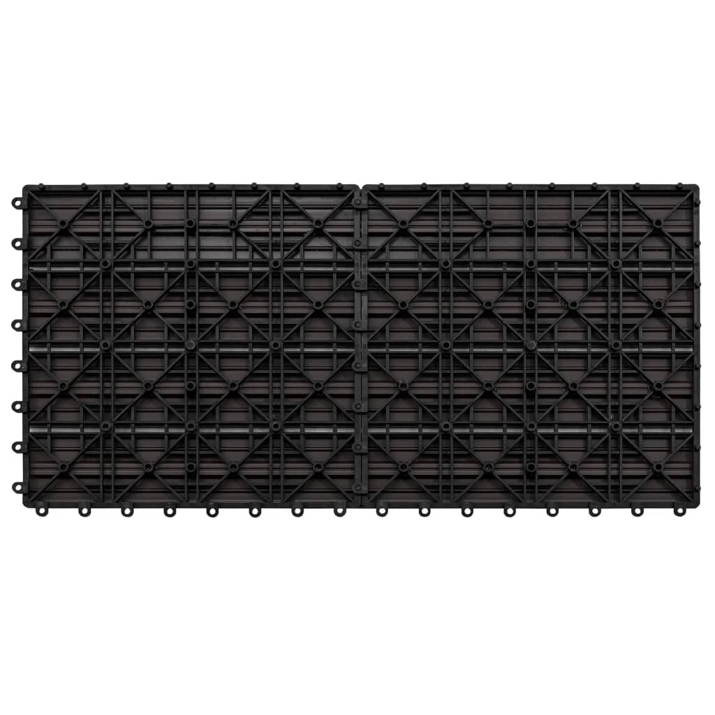 vidaXL Πλακάκια Deck 6 τεμ. Σκούρο Καφέ 60 x 30 εκ. 1,08 μ² από WPC