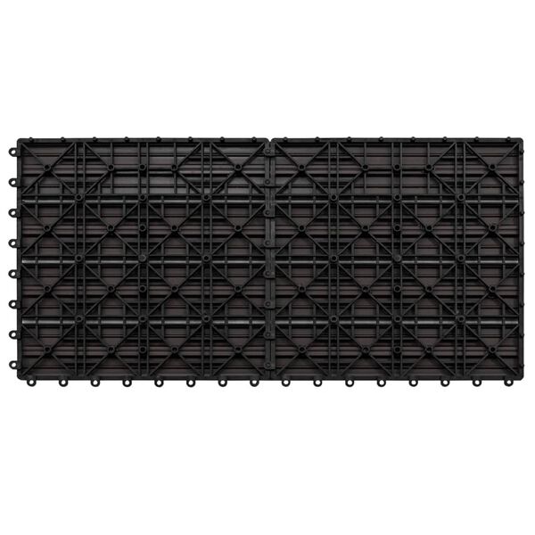 vidaXL Πλακάκια Deck 6 τεμ. Σκούρο Καφέ 60 x 30 εκ. 1,08 μ² από WPC