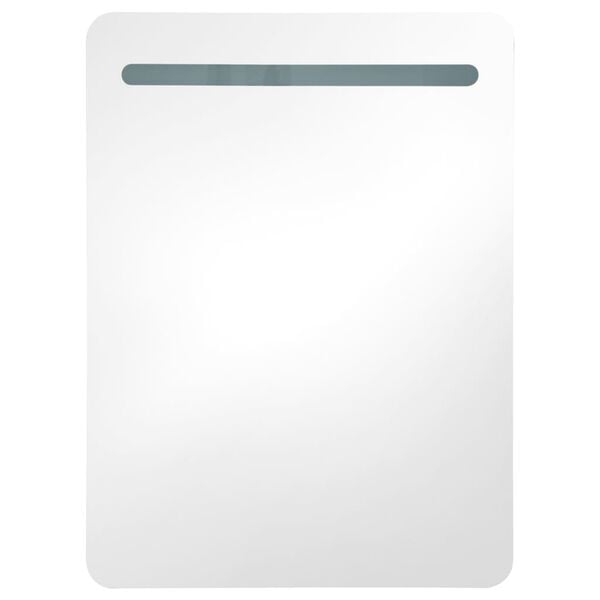 vidaXL Καθρέφτης Μπάνιου με Ντουλάπι / LED Ανθρακί 60 x 118 x 60 εκ.