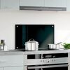 vidaXL Πλάτη Κουζίνας Μαύρη 70 x 40 εκ. από Ψημένο Γυαλί