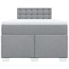 vidaXL Κρεβάτι Boxspring με Στρώμα Ανοιχτό Γκρι 120x200 εκ. Υφασμάτινο