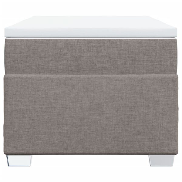 vidaXL Κρεβάτι Boxspring με Στρώμα Taupe 80x200 εκ. Υφασμάτινο
