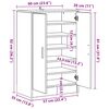 vidaXL Παπουτσοθήκη Καπνιστή Δρυς 60x35x92 εκ. από Επεξεργασμένο Ξύλο