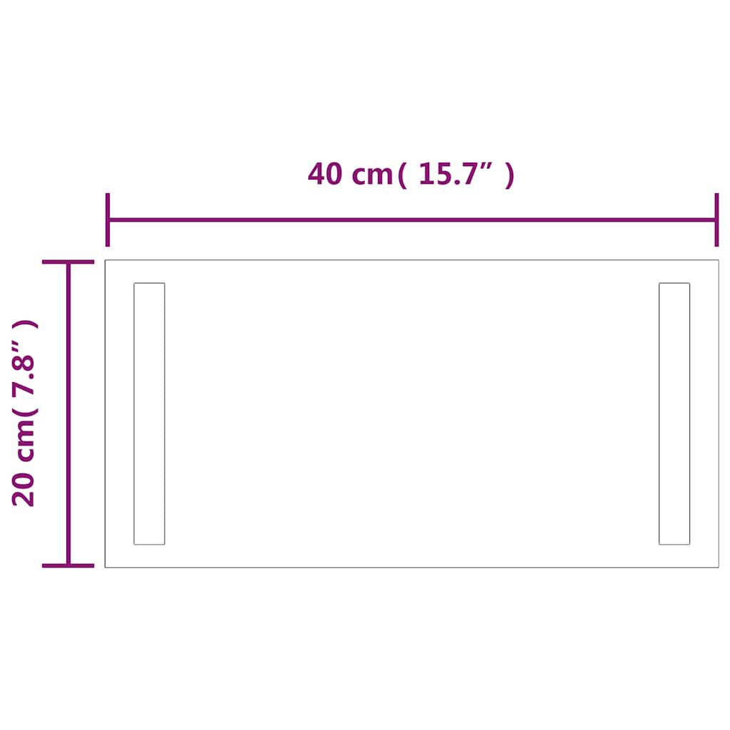 vidaXL Καθρέφτης Μπάνιου με LED 40x80 εκ.