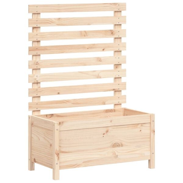 vidaXL Ζαρντινιέρα με Ράφι 79 x 39,5 x 114 εκ. από Μασίφ Ξύλο Πεύκου