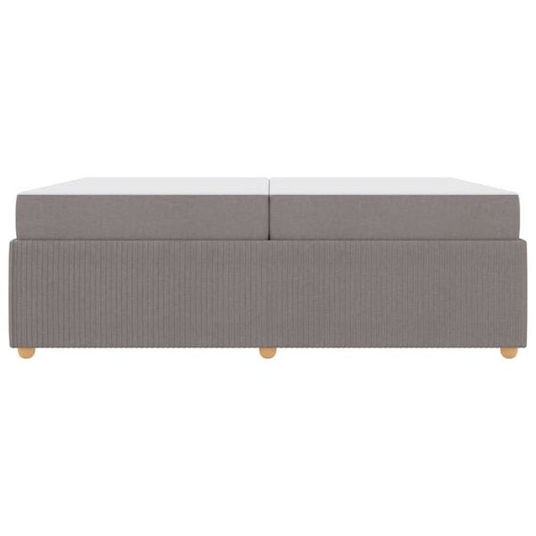 vidaXL Σκελετός κρεβατιού με στρώμα Taupe 200 x 200 cm ύφασμα