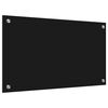 vidaXL Πίσω Πάνελ Κουζίνας Μαύρο 70 x 40 cm σκληρυμένο γυαλί