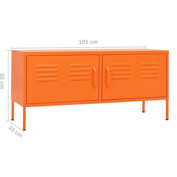 vidaXL Έπιπλο Τηλεόρασης Πορτοκαλί 105x35x50 εκ. από Ατσάλι