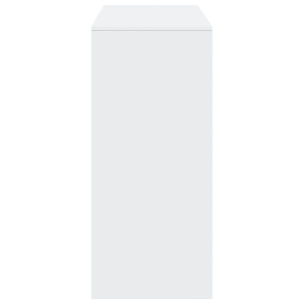 vidaXL Τραπέζι Κονσόλα με Ράφι Λευκό 124x46x103,5 εκ. Επεξεργ. Ξύλο