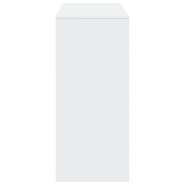 vidaXL Τραπέζι Κονσόλα με Ράφι Λευκό 124x46x103,5 εκ. Επεξεργ. Ξύλο