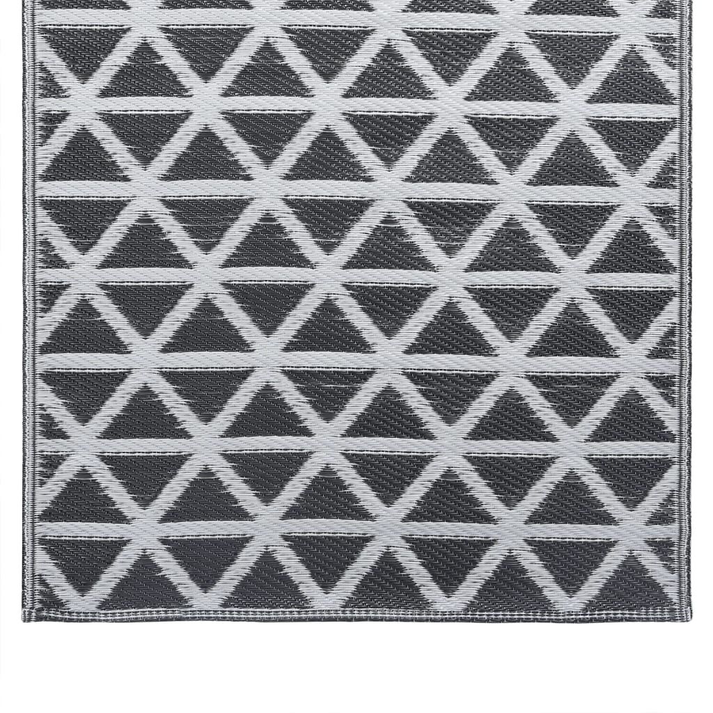 vidaXL Χαλί εξωτερικού χώρου ARAKIL Μαύρο 120x180 cm PP