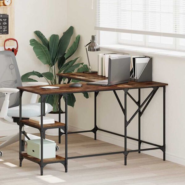 vidaXL Γραφείο Καπνιστή Δρυς 139 x 139 x 75 εκ. από Επεξεργασμένο Ξύλο