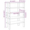 vidaXL Ράφι παπουτσιών καφέ δρυς 61x32x87,5 cm Κατασκευασμένο ξύλο