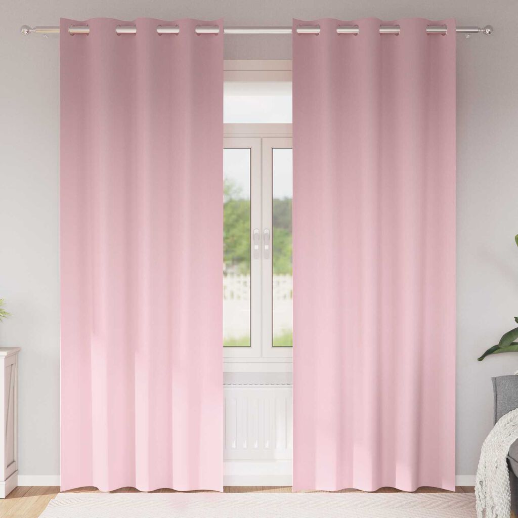 vidaXL Κουρτίνες 2 pcs Μωρουδίστικο Ροζ 260 x 140 εκ. Πολυεστέρας